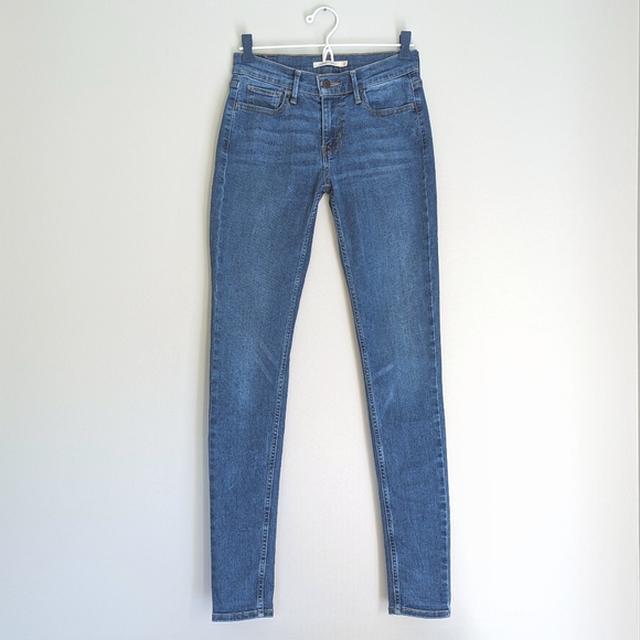 Levi's 710 Super Skinny Jeans Medium Blue Wash - Picture 5 of 13